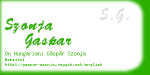 szonja gaspar business card
