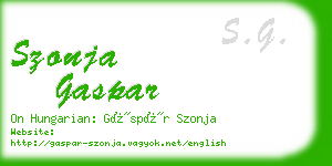 szonja gaspar business card